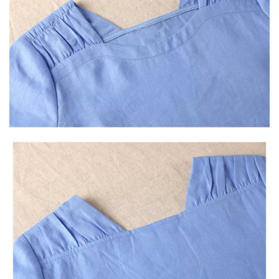 Đầm suông nữ - váy suông trơn cổ tròn dáng rộng ngắn tay, kèm đai eo rời, chất linen mát Haint Boutique Da209