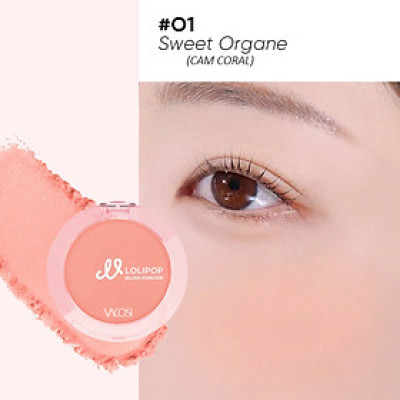 Phấn má hồng Lolipop VACOSI VP14 Phiên bản mới LOLIPOP ALL DAY BLUSH  trang điểm tự nhiên