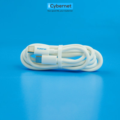 Bộ sạc nhanh chuẩn PD 20W iCybernet IC-3002 cáp C to C 1,2m (Cáp hỗ trợ sạc tối đa 100W cho mọi thiết bị typeC) - Hàng chính hãng
