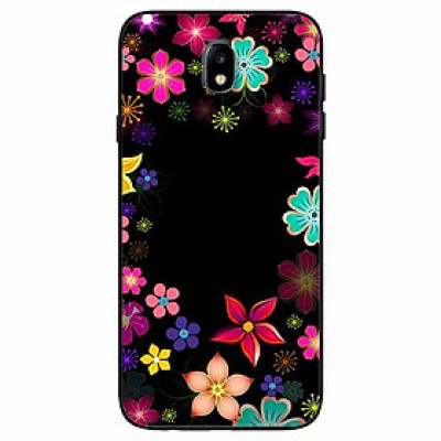 Ốp lưng dành cho Samsung J3 Pro mẫu Hoa Đủ Sắc Nền Đen