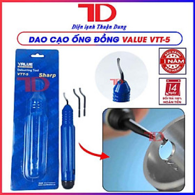 Dao cạo bavia đường ống VALUE VTT-5 tặng kèm 1 lưỡi dự phòng hàng chính hãng