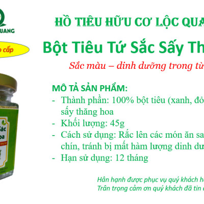 Bộ tiêu tứ sắc sấy thăng hoa