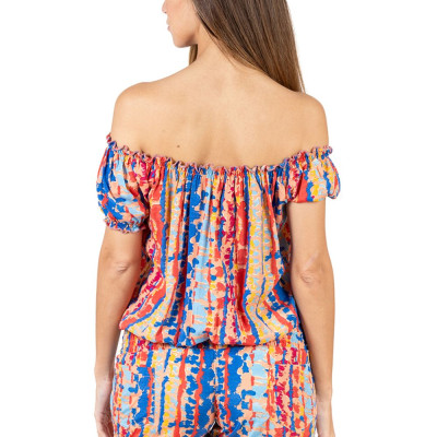 Jumpsuit Trễ Vai Vẽ Ánh Kim Isla Bonita