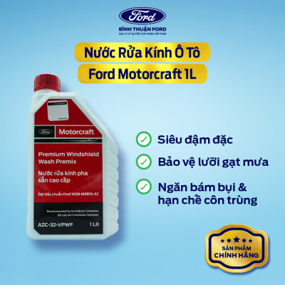 [COMBO GIÁ HỜI] Nước Rửa Kính Ô Tô Pha Sẵn 1L (Motorcraft) + Khăn Lau + Bọc Vô Lăng Ô Tô