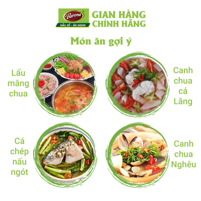 Combo 5 Gói Gia Vị Canh Chua Barona 80g, chay mặn dùng được ướp ngon chuẩn vị không cần nêm nếm
