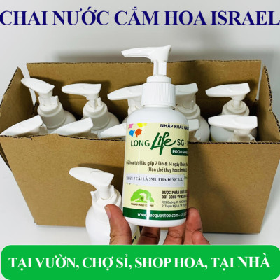 NƯỚC CẮM HOA LÂU TÀN TẠI CHỢ SỈ HOA NHẬP KHẨU ISRAEL, LONGLIFE SL BOOST 2023 (Chai 100ml pha 10L Nước) giúp hoa tươi hơn 2 lần (trên 60%) và 14 ngày không thay nước tại chợ hoa