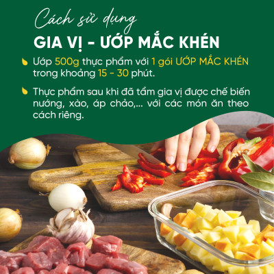 Gói Bột Ướp Nướng Mắc Khén, Vị Cay The, Thơm Mùi Mắc Khén 10G Cicook