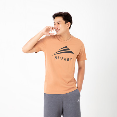 Áo thun cotton ALLPUR với logo in trực tiếp Single Jersey Essentials đen nam tính