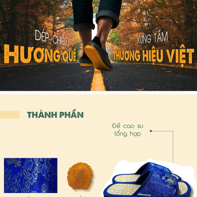 Dép chiếu đi trong nhà Hương Quế DCQ-77 thích hợp mang trong nhà, trong văn phòng