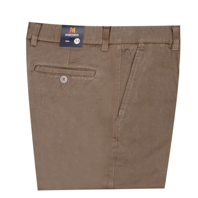 Quần Kaki Nam ống suông 1 ly Khatoco Q2M578R1-CNNA511-2605-1-NÂU BEIGE