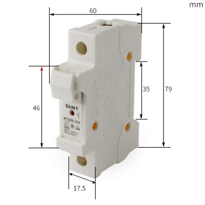 Cầu chì Chint RT28N có đèn, có ruột 230V/500V AC 1P 10A - 32A